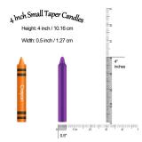 Tobeape Spell Chime Candles 24 pcs Purple Candles, 4\" Tall Unscented Mini Magic Taper Candle Bulk for Witchcraft, Wiccan Altar, Ritual, Prayer, Meditation, Birthday Party Home Decor - Retail: $8