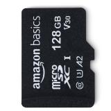 Amazon Basics Micro SDXC Memory Card with Full Size Adapter, A2, U3, Read Speed up to 100 MB/s, 128 GB, Black - Retail: $0