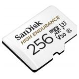 SanDisk 256GB High Endurance Video microSDXC Card with Adapter for Dash Cam and Home Monitoring systems - C10, U3, V30, 4K UHD, Micro SD Card - SDSQQNR-256G-GN6IA - Retail: $39
