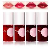 ONE SEAL BROKEN 4 Colors Lip Tint Stain Set, Watery Lip Tint Mini Liquid Matte Lipstick, Lip Stain Long Lasting Waterproof, Korean Lip Gloss Moisturizing Natural, Multi-Use Lip and Cheek Tint, Lightwe