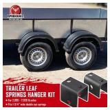 SPARKWHIZ Trailer Leaf Springs Hanger Kit for Double Eye Springs Single Axle Suspension (2,000-7,000 lb Axles) - Retail: $33