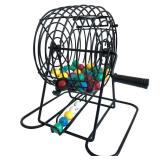 Yuanhe Deluxe Bingo Game Set-Includes Metal Cage,500 Colorful Bingo Chips,100 Bingo Cards,75 Colored Balls,Plastic Masterboard,Great for Large Groups,Parties â¦ - Retail: $25