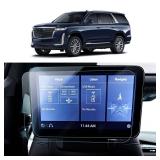 LANTU Cadillac Escalade Screen Protector for 2021 2022 2023 2024 2025 2026 Cadillac Escalade & Yukon Denali & Tahoe Suburban Rear Seat TV Touchscreen Protector Film Tempered Glass Anti Glare 12.6â�