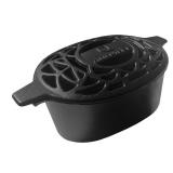 Quantfire Wood Stove Steamer Rust Resistant,Fireplace Humidifier Pot Cast Iron Steamer for Home Indoor Decorative,2.5 Quart Capacity Matte Black - Retail: $37
