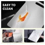 2 Pack Titanium Board-100% Pure Titanium Cutting Boards For Kitche,Easy to clean,Double-sided food-grade Cutting Board For Cutting Meats, Fruits And Vegetables,M + L - Retail: $39