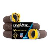 Camco Revolution 10-Foot Camper/RV Sewer Hose Kit - Features Pre-Attached 360-Degree Rotating Fittings - Includes Wire Guards (39639) - Retail: $31