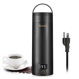 Sekaer Travel Electric Tea Kettle Portable Small Mini Coffee Kettle, with 4 Variable Presets, Personal Hot Water Boiler 304 Stainless Steel with Auto Shut-Off & Boil Dry Protection, SY-618B - Retail: 