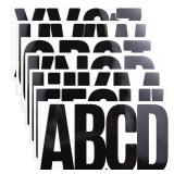 Missing Some Letters 21 Sheets 6 Inch Letter Stickers, Self Adhesive Vinyl Capital Alphabet Punctuation Stickers for Mailbox, Crafts, Notice Boards - Black - Retail: $10