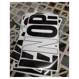 Missing Some Letters 21 Sheets 6 Inch Letter Stickers, Self Adhesive Vinyl Capital Alphabet Punctuation Stickers for Mailbox, Crafts, Notice Boards - Black - Retail: $10