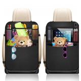 BLYPHOO Premium Backseat Organizer for Kids 2 Pack, Heavy Duty Waterproof and Stain Resistant Kick Mats Back Seat Protector, Durable Backseat Car Organizer with Tablet Holder+Storage Pockets - Retail:
