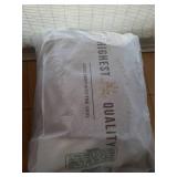 L LOVSOUL Goose Feather Down Fiber Comforter Queen Size, 100% Organic Cotton Fabric Duvet Insert,1200TC,750+Fill Power, Hotel Collection, All Season White Bedding Comforters with 8 Tabs - Retail: $86
