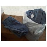 Litanika King Size Comforter Set with Sheets Bluish Grey - 7 Pieces Bed in a Bag King Chevron Tufted Complete Bedding Sets with Comforter, Sheets, Pillowcases & Shams - Retail: $80