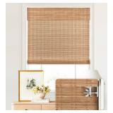 LazBlinds No Tools No Drill Cordless Bamboo Roman Shades, Light Filtering Window Treatment, Roll Up Bamboo Blinds for Windows 37