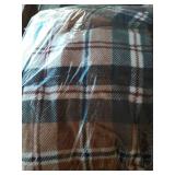 Eddie Bauer - King Size Blanket, Ultra-Soft Plush & Reversible Plaid Bedding, Throw Blanket for Couch or Bed (Trailhead Plaid Beige) - Retail: $57