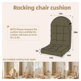 ROFIEJOX Rocking Chair Cushion - Plaid Corduroy Fabric, High-Density Sponge, Durable Comfort Non-Slip Bottom Tufted Seat Pads with Ties, Plaid Corduroyï¸±Reseda Green, 44x19x4 inch - Retail: $50