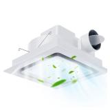 Gopper 12\" Ultra Quiet Bathroom Exhaust Fan with 3000-6500 K LED Light, 1.0 Sone 141 CFM, 10x10 Mount, 1500 LM Ceiling Ventilation Fan, Energy Efficient - Retail: $76