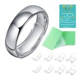 Invisible Ring Size Adjuster for Loose Rings Ring Adjuster Fit Wide Rings with Jewelry Polishing Cloth - Retail: $10