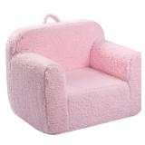 MOMCAYWEX Kids Snuggly-Soft Sherpa Chair, Cuddly Toddler Foam Chair for Boys and Girls, Pink - Retail: $50