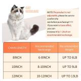 Hillban Cat Collar Diamond Chain Glitter Collar Walking Metal with Secure Buckle Cat Pet Necklace with Paw Charm and ID Tag Bell Link Cuban Jewelry Accessories Gift(8 Inch,Gold) - Retail: $9