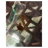 Hillban Cat Collar Diamond Chain Glitter Collar Walking Metal with Secure Buckle Cat Pet Necklace with Paw Charm and ID Tag Bell Link Cuban Jewelry Accessories Gift(8 Inch,Gold) - Retail: $9