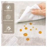 EcoNest Washable Area Rugs, 2x6ft Soft Rug for Living Room and Bedroom Vintage Striped Rug Stain Resistant with Non Slip Backing Geometric Checkered Foldable Print Mat for Home Decor - Retail: $22