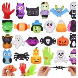 Howzcci 24 PCS Halloween Mochi Squishy Toys Squishies Halloween Toys for Kids Girls Boys Party Favors Halloween Party Favors Treat Bags Gifts