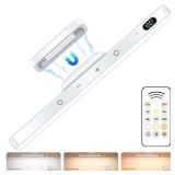 Ferswe 3W Rechargeable Light Bar with Remote Control, 3 Color Adjustable Mirror Lights, 2000mAh Battery Makeup, Touch for Cabinets, Magnetic Stick On for Closet, Kitchen - Retail: $16