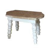 dwellington Wooden Bathroom Farmhouse Step Stool, Wood Foot Stool for Adults Kids, Bedside Step Plant Stand for Kitchen - Retail: $37