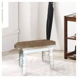 dwellington Wooden Bathroom Farmhouse Step Stool, Wood Foot Stool for Adults Kids, Bedside Step Plant Stand for Kitchen - Retail: $37