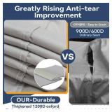 5-ply 1200D Boat Cover with Storage Bag & Widened Straps for Trailering & Mooring Fits 14-16ft Bass Boat, V-Hull, Tri-Hull Runabout Pro-Style Fishing Boat - Waterproof Anti-uv and Breathable - Retail: