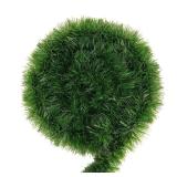 Green Garland Christmas Decorations,50Ft Xams Greenery Tinsel Stems Non-Lit Soft Twist Garland Decor for Tree Stairs Railing Front Door Mantle Fireplace Indoor Outdoor Holiday Home - Retail: $13