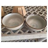 GBHOME Ceramic Dinnerware Sets for 4, 12 Pieces Stoneware Plates and Bowls Sets, Reactive Glaze Dishes -Scratch Resistant, Dishwasher&Microwave Safe - Retail: $60