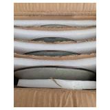 GBHOME Ceramic Dinnerware Sets for 4, 12 Pieces Stoneware Plates and Bowls Sets, Reactive Glaze Dishes -Scratch Resistant, Dishwasher&Microwave Safe - Retail: $60