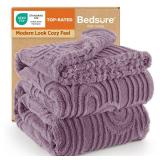 Bedsure GentleSoft Fleece King Size Blanket for Bed - Super Soft & Cozy, Fluffy Blankets for Women & Girls, Ideal for Sofa & Couch, Light Purple, 108x90 Inches - Retail: $33