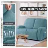Timeles Recliner Covers Extra Wide Recliner Loveseat Covers Oversized Reclining Couch Covers Sofa Slipcovers Stretch Soft Washable (Two-Seater Oversized, Teal) - Retail: $65