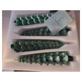 4 PCS Christmas Tree Candles with Remote Timer 10 Inch LED Flameless Taper Candles Wax Battery Operated Candlesticks Green Window Candle with 3D Wick Flickering for Xmas Holiday Gifts Party Home Decor