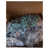 Suncalla 60 Pcs Christmas Glitter Branches 6 Styles Artificial Christmas Picks Berries Stems Poinsettia Flowers Pine Needles Floral Twig Spray for Xmas Tree Ornaments DIY Wreath Garland(Light Blue) - 