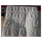 Textured Peel and Stick Wall Tiles, 15\"x13 1/2\", Pack of 19 Wall Stickers  - Retail: $0