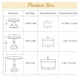 HBlife 3-PCS Pink Cake Stand Set (8\"/10\"/12\" Plate) for 6-10 Inch Cakes, Perfect Dessert Table Display Set, Cupcake&Cake Stands for Party, Wedding, Birthday, Baby Shower, Anniversary (Metal) - Reta