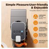 Tastyle Hot & Iced Coffee Maker with Magnetic K-Pod Organizer (Pods Not Included), Stores 10 Pods, 4-5 Cups Coffee Maker & Single-serve Brewer for K Cup & Grounds, 40oz Removable Water Tank, Black - R