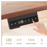 SEDETA Farmhouse L Shaped Standing Desk, 55 inch Height Adjustable Corner Desk with Storage Drawers, Standing Computer Desks with Power Outlets for Home Office, Black - Retail: $299