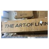 Allewie King Bed Frame Platform Bed with Fabric Upholstered Headboard and Wooden Slats Support, Fully Upholstered Mattress Foundation/No Box Spring Needed/Easy Assembly, Dark Grey - Retail: $259