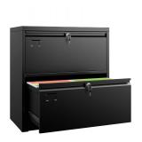 SUXXAN Metal 2 Drawer Lateral File Cabinet with Lock - Wide Filing Cabinet for Letter/Legal/F4/A4 Hanging Files - Includes Business Card Holder,Home Office School Storage,Black - Retail: $104
