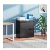 SUXXAN Metal 2 Drawer Lateral File Cabinet with Lock - Wide Filing Cabinet for Letter/Legal/F4/A4 Hanging Files - Includes Business Card Holder,Home Office School Storage,Black - Retail: $104