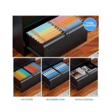 SUXXAN Metal 2 Drawer Lateral File Cabinet with Lock - Wide Filing Cabinet for Letter/Legal/F4/A4 Hanging Files - Includes Business Card Holder,Home Office School Storage,Black - Retail: $104