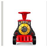 Anpabo 12V Kids Ride-On Train Locomotive- Trackless, 2 Seater, Rubber Tires,  Red - Retail: $199