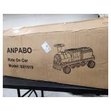 Anpabo 12V Kids Ride-On Train Locomotive- Trackless, 2 Seater, Rubber Tires,  Red - Retail: $199