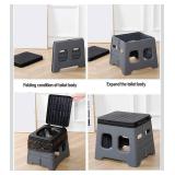 Portable Toilet, PP Foldable Compact Potty with Lid, Emergency Toilet, Temporary Toilet, for Travel, Camping, Hiking, Road Trips, Traffic Jams, Fishing and Outdoor Activities - Retail: $44