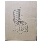 Portable Toilet, PP Foldable Compact Potty with Lid, Emergency Toilet, Temporary Toilet, for Travel, Camping, Hiking, Road Trips, Traffic Jams, Fishing and Outdoor Activities - Retail: $44