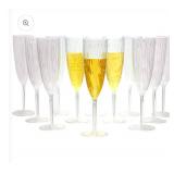 Elegant Plastic Champagne Flutes Clear, 120 Pack - Retail: $105